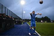 21 July 2023; Jamie Watson of Finn Harps takes a throw in during the Sports Direct Men’s FAI Cup First Round match between Kilbarrack United and Finn Harps at White Heart Lane in Kilbarrack, Dublin. Photo by David Fitzgerald/Sportsfile