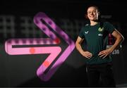 22 July 2023; Áine O'Gorman poses for a portrait at South Bank in Brisbane, Australia, ahead of their second Group B match of the FIFA Women's World Cup 2023, against Canada. Photo by Stephen McCarthy/Sportsfile