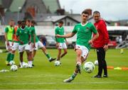 22 July 2023; Barry Coffey of Cork City warms up before the Sports Direct Men’s FAI Cup First Round match between Treaty United and Cork City at Markets Field in Limerick. Photo by Michael P Ryan/Sportsfile