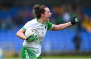 22 July 2023; Cathy Mee of Limerick celebrates after the TG4 LGFA All-Ireland Junior Championship semi-final match between Limerick and Fermanagh at Glennon Brothers Pearse Park in Longford. Photo by David Fitzgerald/Sportsfile