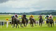 22 July 2023; Savethelastdance, third from left, with Ryan Moore up, on their way to winning the Juddmonte Irish Oaks during day one of the Juddmonte Irish Oaks Weekend at The Curragh Racecourse in Kildare. Photo by Seb Daly/Sportsfile