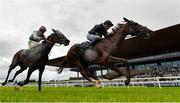 22 July 2023; Savethelastdance, right, with Ryan Moore up, on their way to winning the Juddmonte Irish Oaks, from second place Bluestocking, left, with Colin Keane up, during day one of the Juddmonte Irish Oaks Weekend at The Curragh Racecourse in Kildare. Photo by Seb Daly/Sportsfile