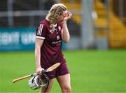 22 July 2023; Shauna Healy of Galway after her side's defeat in he All-Ireland Camogie Championship semi-final match between Cork and Galway at UPMC Nowlan Park in Kilkenny. Photo by Piaras Ó Mídheach/Sportsfile