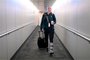 23 July 2023; Republic of Ireland's Louise Quinn at Brisbane Airport, Australia, ahead of the team's chartered flight to Perth for their FIFA Women's World Cup 2023 group match against Canada, on Wednesday. Photo by Stephen McCarthy/Sportsfile