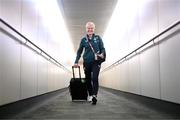 23 July 2023; Republic of Ireland manager Vera Pauw at Brisbane Airport, Australia, ahead of the team's chartered flight to Perth for their FIFA Women's World Cup 2023 group match against Canada, on Wednesday. Photo by Stephen McCarthy/Sportsfile