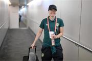 23 July 2023; Republic of Ireland's Diane Caldwell at Brisbane Airport, Australia, ahead of the team's chartered flight to Perth for their FIFA Women's World Cup 2023 group match against Canada, on Wednesday. Photo by Stephen McCarthy/Sportsfile