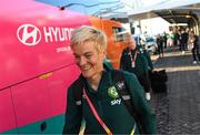 23 July 2023; Republic of Ireland manager Vera Pauw at Perth Airport, Australia, following the team's chartered flight from their base in Brisbane, for their FIFA Women's World Cup 2023 group match against Canada, on Wednesday. Photo by Stephen McCarthy/Sportsfile