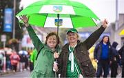 23 July 2023; Limerick supporters Marian Coughlan, left, and Eileen O'Donnell, from Adare, before the GAA Hurling All-Ireland Senior Championship final match between Kilkenny and Limerick at Croke Park in Dublin. Photo by Ramsey Cardy/Sportsfile