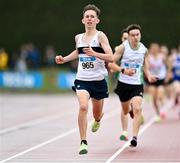 23 July 2023; Liam Morris of Donore Harriers A.C., Dublin, competes in the boy's under 16 1500m during day three of the 123.ie National Juvenile Track and Field Championships at Tullamore Harriers Stadium in Offaly. Photo by Stephen Marken/Sportsfile