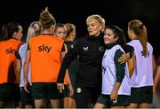 23 July 2023; Manager Vera Pauw and Marissa Sheva during a Republic of Ireland training session at Dorrien Gardens in Perth, Australia, ahead of their second Group B match of the FIFA Women's World Cup 2023, against Canada. Photo by Stephen McCarthy/Sportsfile