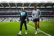 23 July 2023; Limerick players Cian Lynch, left, and Gearóid Hegarty before the GAA Hurling All-Ireland Senior Championship final match between Kilkenny and Limerick at Croke Park in Dublin. Photo by David Fitzgerald/Sportsfile