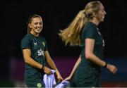 23 July 2023; Katie McCabe and Megan Connolly, right, during a Republic of Ireland training session at Dorrien Gardens in Perth, Australia, ahead of their second Group B match of the FIFA Women's World Cup 2023, against Canada. Photo by Stephen McCarthy/Sportsfile