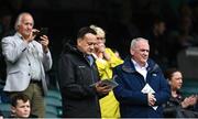 23 July 2023; An Taoiseach Leo Varadkar TD reads the programme before the GAA Hurling All-Ireland Senior Championship final match between Kilkenny and Limerick at Croke Park in Dublin. Photo by David Fitzgerald/Sportsfile