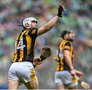 23 July 2023; TJ Reid of Kilkenny celebrates after scoring a point during the GAA Hurling All-Ireland Senior Championship final match between Kilkenny and Limerick at Croke Park in Dublin. Photo by David Fitzgerald/Sportsfile