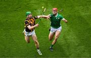 23 July 2023; Martin Keoghan of Kilkenny in action against Barry Nash of Limerick during the GAA Hurling All-Ireland Senior Championship final match between Kilkenny and Limerick at Croke Park in Dublin. Photo by Daire Brennan/Sportsfile