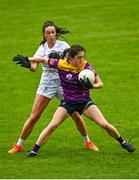 23 July 2023; Aoife Cullen of Wexford in action against Grace Clifford of Kildare during the TG4 LGFA All-Ireland Intermediate Championship semi-final match between Wexford and Kildare at Parnell Park in Dublin. Photo by Eóin Noonan/Sportsfile