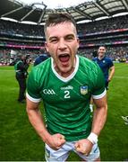 23 July 2023; Mike Casey of Limerick celebrates after the GAA Hurling All-Ireland Senior Championship final match between Kilkenny and Limerick at Croke Park in Dublin. Photo by David Fitzgerald/Sportsfile