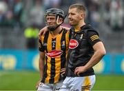 23 July 2023; Kilkenny players Mikey Butler, left, and Eoin Murphy dejected after the GAA Hurling All-Ireland Senior Championship final match between Kilkenny and Limerick at Croke Park in Dublin. Photo by Brendan Moran/Sportsfile