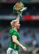 23 July 2023; Cian Lynch of Limerick with the Liam MacCarthy Cup after the GAA Hurling All-Ireland Senior Championship final match between Kilkenny and Limerick at Croke Park in Dublin. Photo by Brendan Moran/Sportsfile