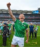 23 July 2023; Gearóid Hegarty of Limerick celebrates after the GAA Hurling All-Ireland Senior Championship final match between Kilkenny and Limerick at Croke Park in Dublin. Photo by David Fitzgerald/Sportsfile