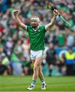 23 July 2023; Cian Lynch of Limerick celebrates after the GAA Hurling All-Ireland Senior Championship final match between Kilkenny and Limerick at Croke Park in Dublin. Photo by David Fitzgerald/Sportsfile