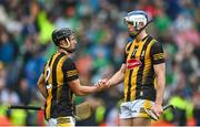 23 July 2023; Kilkenny players Mikey Butler, left, and Huw Lawlor after the GAA Hurling All-Ireland Senior Championship final match between Kilkenny and Limerick at Croke Park in Dublin. Photo by Sam Barnes/Sportsfile