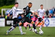 23 July 2023; Graham Burke of Shamrock Rovers in action against Alfie Lewis of Dundalk during the Sports Direct Men’s FAI Cup First Round match between Dundalk and Shamrock Rovers at Oriel Park in Dundalk, Louth. Photo by Ben McShane/Sportsfile