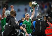 23 July 2023; Cian Lynch of Limerick celebrates with the Liam MacCarthy cup after the GAA Hurling All-Ireland Senior Championship final match between Kilkenny and Limerick at Croke Park in Dublin. Photo by Brendan Moran/Sportsfile