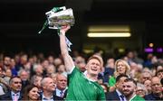 23 July 2023; William O'Donoghue of Limerick lifts the Liam MacCarthy Cup after the GAA Hurling All-Ireland Senior Championship final match between Kilkenny and Limerick at Croke Park in Dublin. Photo by Ramsey Cardy/Sportsfile