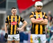 23 July 2023; TJ Reid, left, and Pádraig Walsh of Kilkenny after their side's defeat in the GAA Hurling All-Ireland Senior Championship final match between Kilkenny and Limerick at Croke Park in Dublin. Photo by Brendan Moran/Sportsfile