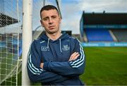24 July 2023; Cormac Costello stands for a portrait during a Dublin media conference at Parnell Park in Dublin ahead of the All-Ireland Senior Football Championship Final. Photo by Sam Barnes/Sportsfile