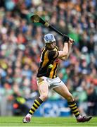 23 July 2023; TJ Reid of Kilkenny takes a free during the GAA Hurling All-Ireland Senior Championship final match between Kilkenny and Limerick at Croke Park in Dublin. Photo by Sam Barnes/Sportsfile