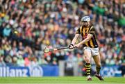 23 July 2023; TJ Reid of Kilkenny takes a free during the GAA Hurling All-Ireland Senior Championship final match between Kilkenny and Limerick at Croke Park in Dublin. Photo by Sam Barnes/Sportsfile