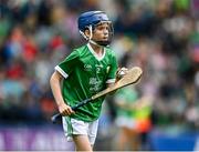 23 July 2023; Paddy Ketterick, Brackloon NS, Westport, Mayo, representing Limerick, during the INTO Cumann na mBunscol GAA Respect Exhibition Go Games at the GAA Hurling All-Ireland Senior Championship final match between Kilkenny and Limerick at Croke Park in Dublin. Photo by Sam Barnes/Sportsfile