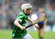 23 July 2023; Cian Loughnane, Lurga NS, Gort, Galway, representing Limerick during the INTO Cumann na mBunscol GAA Respect Exhibition Go Games at the GAA Hurling All-Ireland Senior Championship final match between Kilkenny and Limerick at Croke Park in Dublin. Photo by Sam Barnes/Sportsfile
