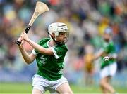 23 July 2023; Cian Loughnane, Lurga NS, Gort, Galway, representing Limerick, during the INTO Cumann na mBunscol GAA Respect Exhibition Go Games at the GAA Hurling All-Ireland Senior Championship final match between Kilkenny and Limerick at Croke Park in Dublin. Photo by Sam Barnes/Sportsfile