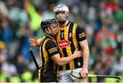 23 July 2023; Mikey Butler, left, and Huw Lawlor of Kilkenny dejected after their side's defeat in the GAA Hurling All-Ireland Senior Championship final match between Kilkenny and Limerick at Croke Park in Dublin. Photo by Sam Barnes/Sportsfile