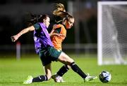 24 July 2023; Chloe Mustaki is tackled by Áine O'Gorman during a Republic of Ireland training session at Dorrien Gardens in Perth, Australia, ahead of their second Group B match of the FIFA Women's World Cup 2023, against Canada. Photo by Stephen McCarthy/Sportsfile