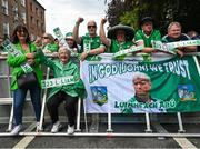 24 July 2023; Limerick supporters during the homecoming celebrations of the Limerick All-Ireland Senior Hurling Champions at Pery Square in Limerick. Photo by David Fitzgerald/Sportsfile