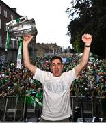 24 July 2023; Diarmaid Byrnes during the homecoming celebrations of the Limerick All-Ireland Senior Hurling Champions at Pery Square in Limerick. Photo by David Fitzgerald/Sportsfile