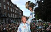 24 July 2023; Cian Lynch with the Liam MacCarthy Cup during the homecoming celebrations of the Limerick All-Ireland Senior Hurling Champions at Pery Square in Limerick. Photo by David Fitzgerald/Sportsfile