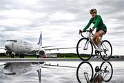 25 July 2023; Greta Lawless of Ireland after competing in the girls time trial final during day two of the 2023 Summer European Youth Olympic Festival at Maribor Edvard Rusjan Airport in Maribor, Slovenia. Photo by Tyler Miller/Sportsfile