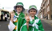 24 July 2023; Tomas Quinn, age 7, with his brother Donnacha, age 6 during the homecoming celebrations of the Limerick All-Ireland Senior Hurling Champions at Pery Square in Limerick. Photo by John Sheridan/Sportsfile