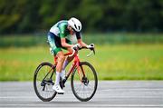 25 July 2023; David Gaffney of Ireland competes in the boys time trial final during day two of the 2023 Summer European Youth Olympic Festival at Maribor Edvard Rusjan Airport in Maribor, Slovenia. Photo by Tyler Miller/Sportsfile