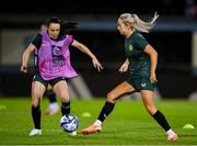 25 July 2023; Lily Agg and Áine O'Gorman, left, during a Republic of Ireland training session at Dorrien Gardens in Perth, Australia, ahead of their second Group B match of the FIFA Women's World Cup 2023, against Canada. Photo by Stephen McCarthy/Sportsfile