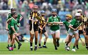 23 July 2023; Eirinn Gahan, Blackwater NS, Enniscorthy, Wexford, representing Kilkenny during the INTO Cumann na mBunscol GAA Respect Exhibition Go Games at the GAA Hurling All-Ireland Senior Championship final match between Kilkenny and Limerick at Croke Park in Dublin. Photo by David Fitzgerald/Sportsfile