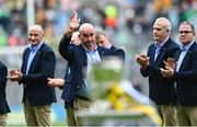 23 July 2023; Johnny Dooley of the Offaly 1998 All-Ireland winning Jubilee team as the team are honoured before the GAA Hurling All-Ireland Senior Championship final match between Kilkenny and Limerick at Croke Park in Dublin. Photo by David Fitzgerald/Sportsfile
