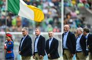 23 July 2023; The Offaly 1998 All-Ireland winning Jubilee team as the team are honoured before the GAA Hurling All-Ireland Senior Championship final match between Kilkenny and Limerick at Croke Park in Dublin. Photo by David Fitzgerald/Sportsfile