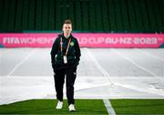 25 July 2023; Claire O'Riordan during a Republic of Ireland stadium familiarisation at Perth Rectangular Stadium in Perth, Australia, ahead of their second Group B match of the FIFA Women's World Cup 2023, against Canada. Photo by Stephen McCarthy/Sportsfile