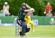 25 July 2023; Leah Paul of Ireland bats during match two of the Certa Women’s One Day International Challenge between Ireland and Australia at Castle Avenue in Dublin. Photo by Sam Barnes/Sportsfile